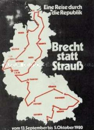 Aufkleber zur Sternfahrt "Eine Reise durch die Republik" von Sonthofen nach Bonn 1980