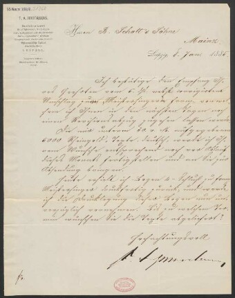 Brief an B. Schott's Söhne : 08.01.1885