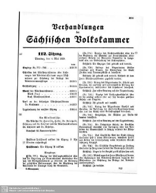 112. Sitzung