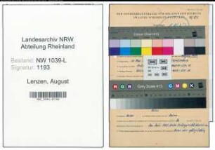 Entnazifizierung August Lenzen , geb. 17.05.1890 (Installateur)