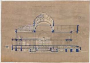 Thiersch, Friedrich von; Wiesbaden; Kurhaus - Wandelhalle (Längsschnitt)