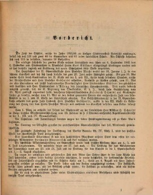 Jahresbericht über die Königliche Studienanstalt zu Hof : für das Schuljahr .... 1865/66 (1866)