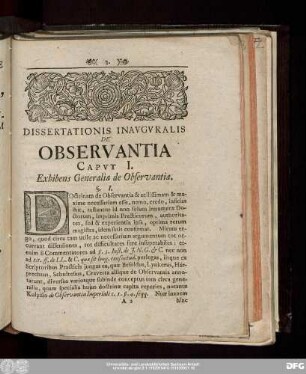Caput I. Exhibens Generalia de Observantia.