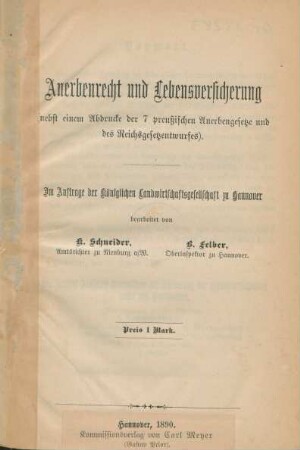 Anerbenrecht und Lebensversicherung