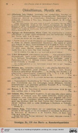 Okkultismus, Mystik etc (Nr. 1201 - 1243)