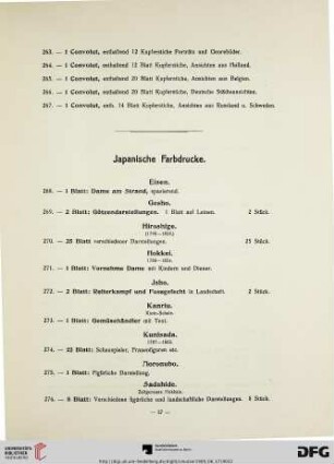 Japanische Farbdrucke (Nr. 268-280)
