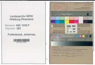 Entnazifizierung Johannes Fuhlenbrock , geb. 13.08.1887 (Oberzollinspektor)