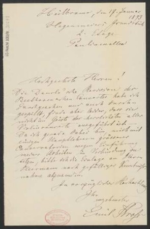 Brief an B. Schott's Söhne : 17.01.1893