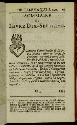 Sommaire du Livre dix-septieme. - Livre dix-septieme.
