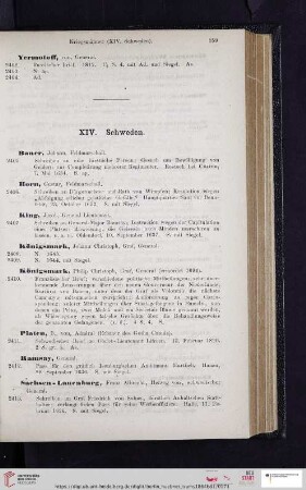 XIV. Schweden (Nr. 2405 - 2419)