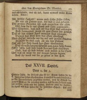 Das XXVII. Capitel.