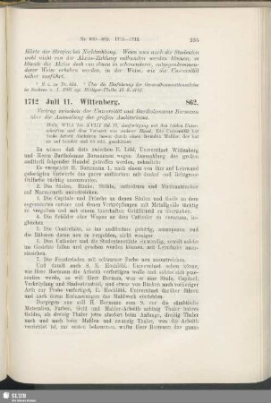862. 1712, Juli 11. Wittenberg
