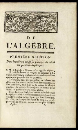 Premiére section.