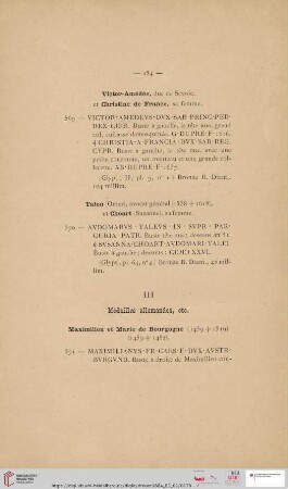 III Médailles allemandes, etc (Nr. 571 - 585)