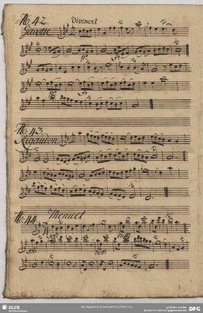 42. Anonymus, Gavottes, A-Dur