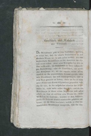 V. Gewissheit und Wahrheit der Vernunft