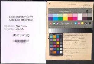 Entnazifizierung Ludwig Maus , geb. 20.01.1913 (Landwirt)