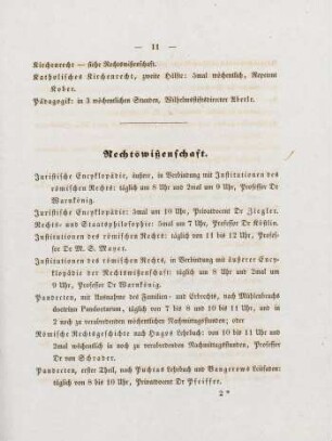11-13, Rechtswissenschaft
