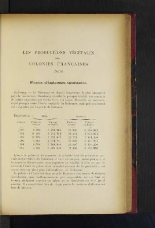 Les Productions Végétales Des Colonies Francaises.