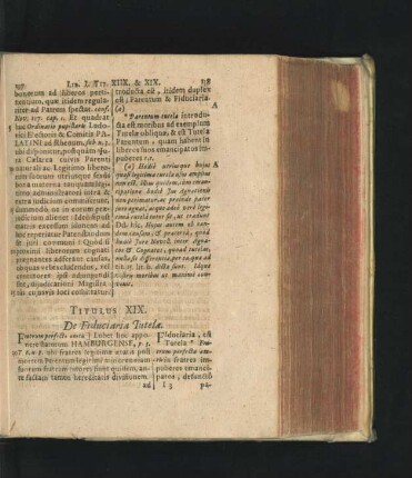 Titulus XIX. De Fiduciaria Tutela.
