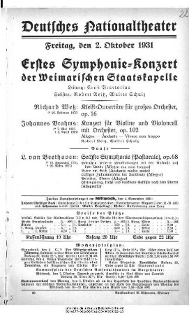 Erstes Symphonie-Konzert