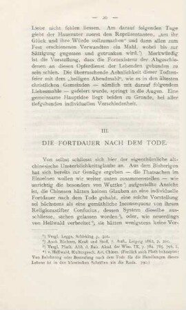 III. Die Fortdauer nach dem Tode