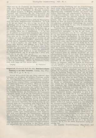 45-49 [Rezension] Hilgenfeld, Adf., Historisch-kritische Einleitung in das Neue Testament
