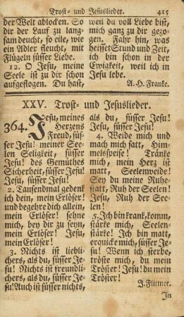 XXV. Trost- und Jesuslieder.