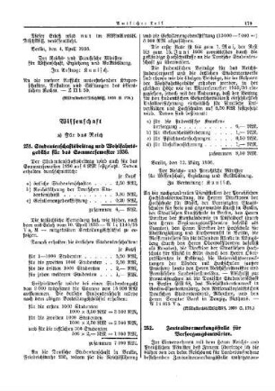 Zentralvormerkungsstelle für Versorgungsanwärter : [Wissenschaft] ; [Für das Reich] ; [Amtliche Erlasse] ; [Amtlicher Teil]