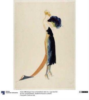 Frau in Abendkleid