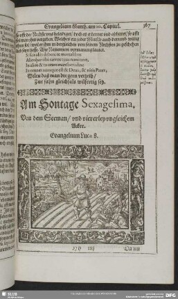 Am Sontage Sexagesima. Von dem Seeman, und viererley ungleichem Acker. Evangelium Lucae. 8