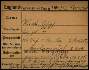 Wiest, Joseph - Wild, Robert