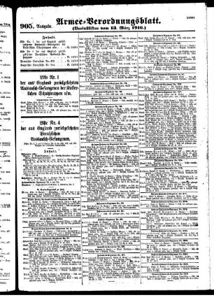 905. Ausgabe. Montag, 13. März 1916