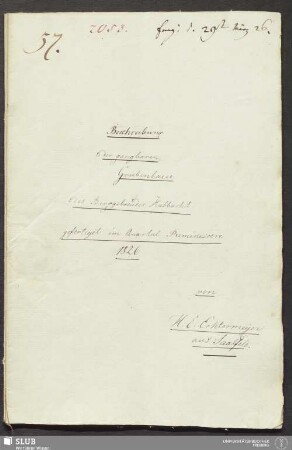Beschreibung der gangbaren Grubenbaue des Berggebaeudes Habbacht - 18.6705 4.