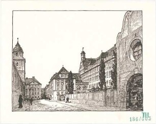 Fischer, Theodor; München; Polizeipräsidium - Perspektive