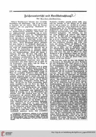 N.F. 6.1926 S. 204-206: Zeichenunterricht und Kunstbetrachtung