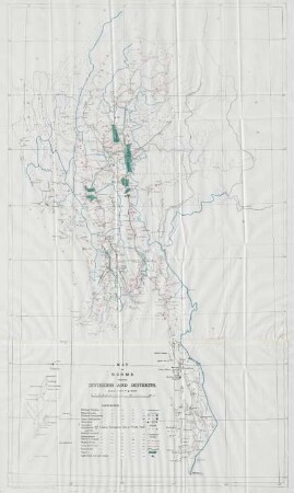Map of Burma showing divisions and districts.