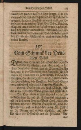 IV. Vom Schmuck der Deutschen Bibel.