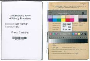 Entnazifizierung Christine Franz , geb. 13.01.1914 ()