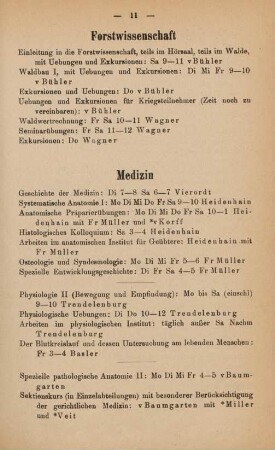 11, Forstwissenschaft