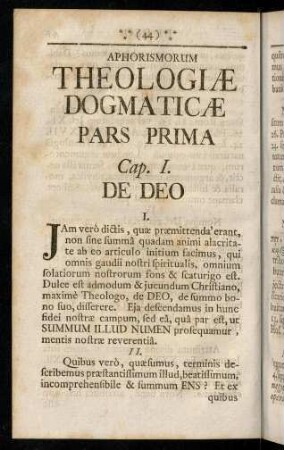 44-221, Aphorismorum Theologiae Dogmaticae