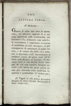 Lettera Terza Al Medesimo.