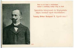 Budapest. Postkarten-Verleger Arthur Taussig, Ügynök utcza 7