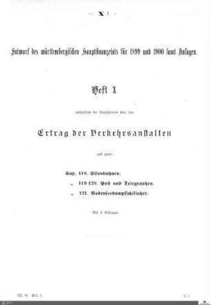 Hauptfinanzetat 1899-1900, Heft 10