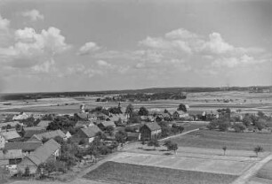 Blick vom Kirchturm auf Radibor : Radibor. Blick auf den Ort