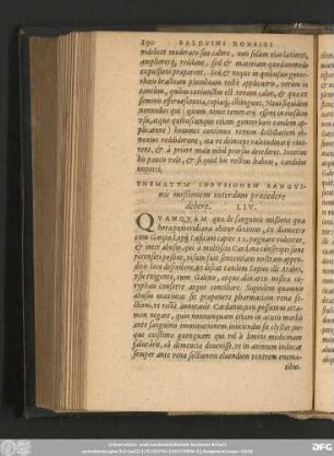 Enematum Infusionem Sanguinis mißionem interdum praecedere debere. LIV.