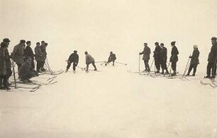 Erzgebirge. Wintersport. Skilauf: Beim Stemmfahren
