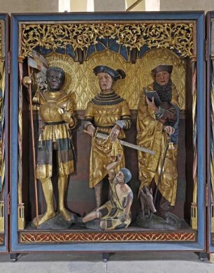 Heiliger Martin umgeben von den heiligen Mauritius und Antonius