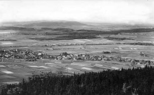 Obercunnersdorf. Ortsansicht, Blick vom Kottmar auf den Ort, Ansichtskarte