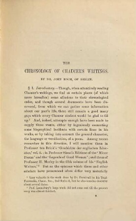 The chronology of Chaucer's writings